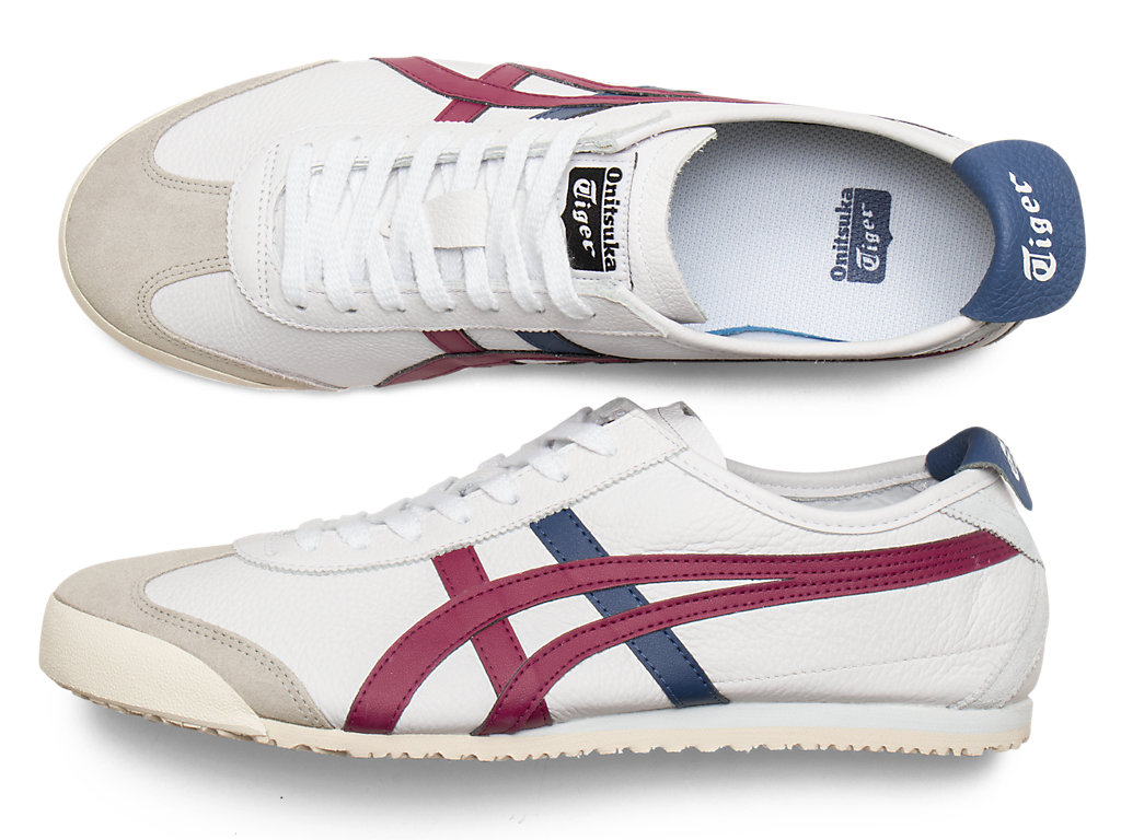 Men's Onitsuka Tiger Mexico 66 Mexico 66 White/Dried Berry | 02164QRPB