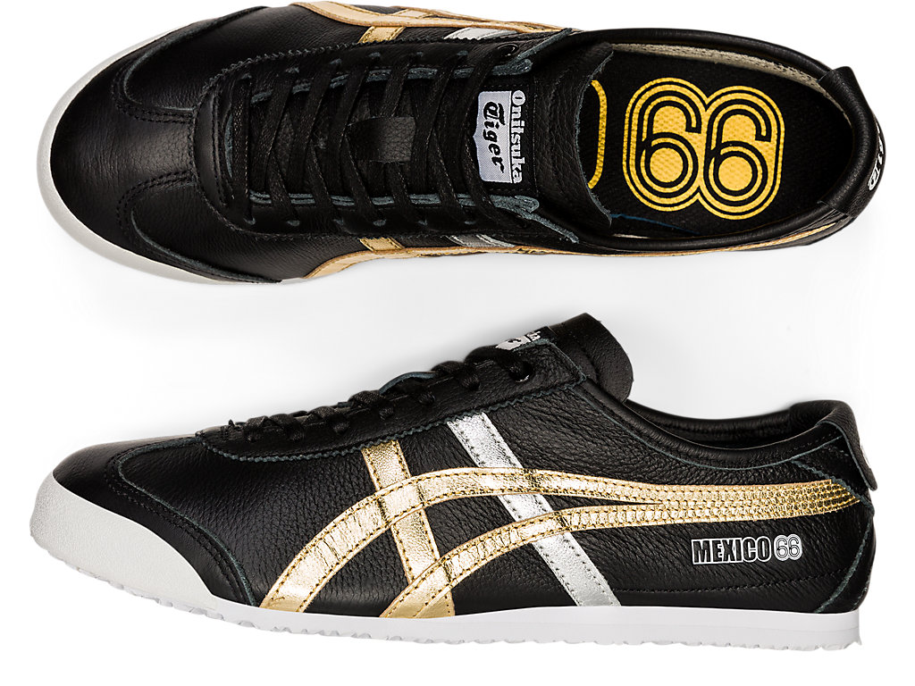 Men's Onitsuka Tiger Mexico 66 Mexico 66 Black/Gold | 19527CZTV