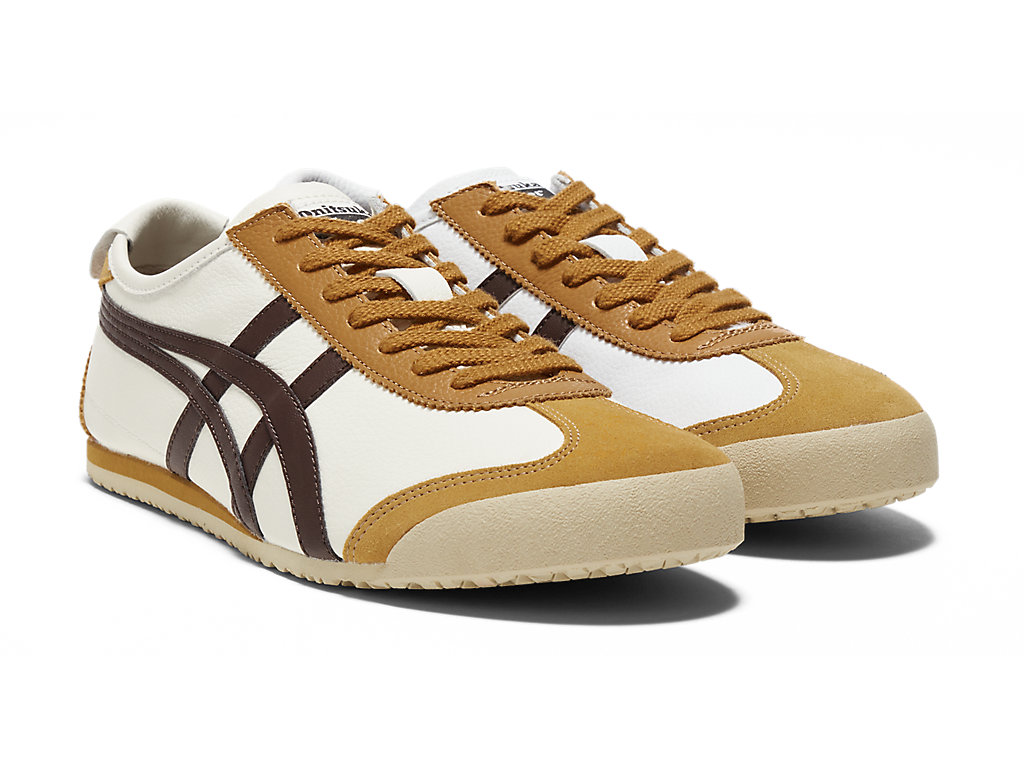 Men's Onitsuka Tiger Mexico 66 Mexico 66 Cream/Licorice Brown | 29814OEGZ