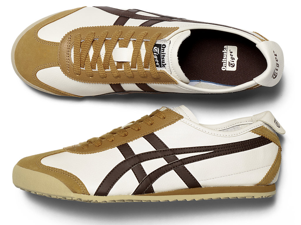 Men's Onitsuka Tiger Mexico 66 Mexico 66 Cream/Licorice Brown | 29814OEGZ