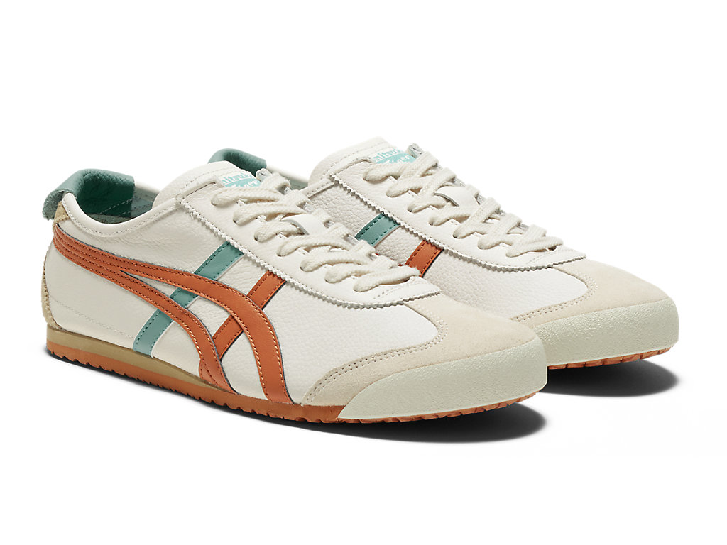 Men's Onitsuka Tiger Mexico 66 Mexico 66 Cream/Piquant Orange | 98156VWIZ