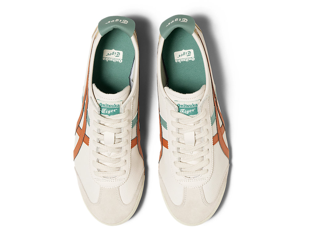 Men's Onitsuka Tiger Mexico 66 Mexico 66 Cream/Piquant Orange | 98156VWIZ