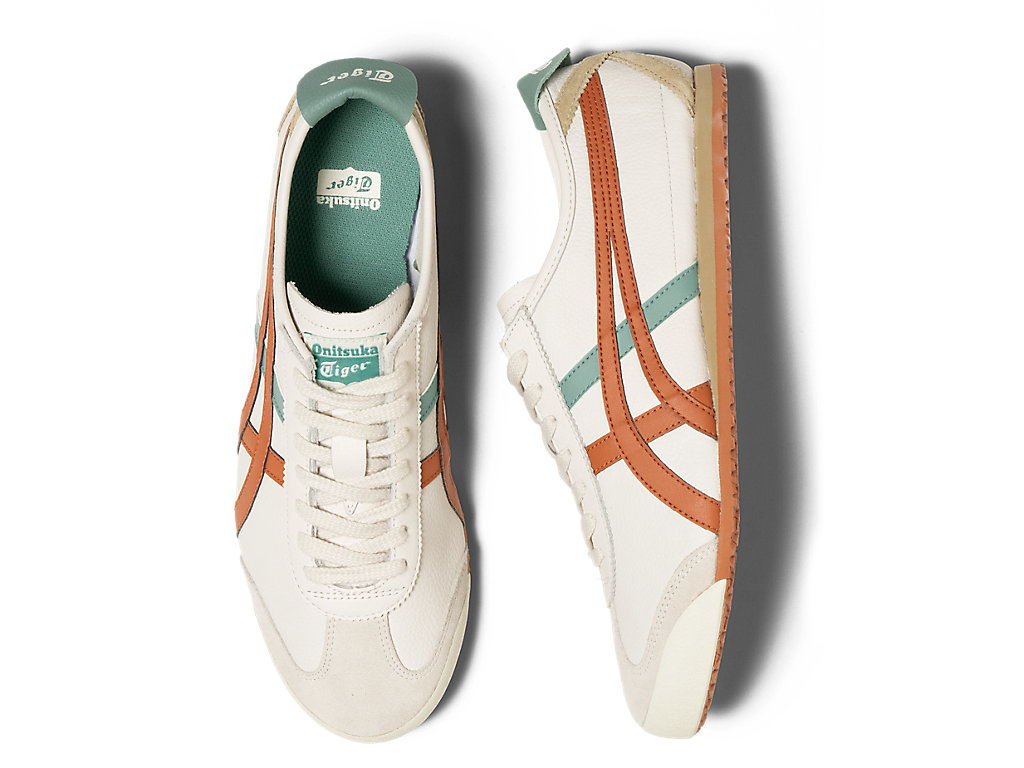 Men's Onitsuka Tiger Mexico 66 Mexico 66 Cream/Piquant Orange | 98156VWIZ