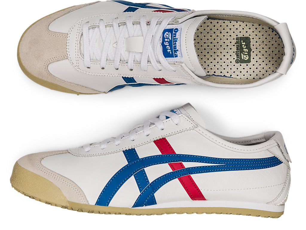 Men's Onitsuka Tiger Mexico 66 Shoes White/Blue | 72485UIYP