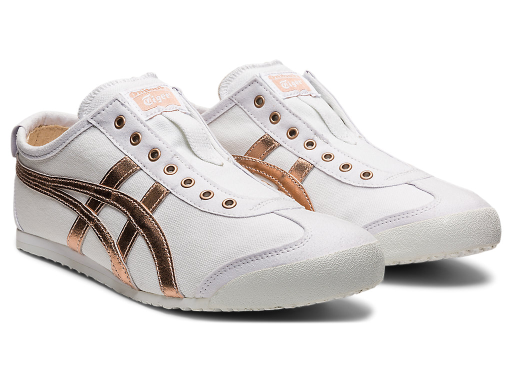 Men's Onitsuka Tiger Mexico 66 Slip-on Mexico 66 White/Rose Gold | 82067PYNF