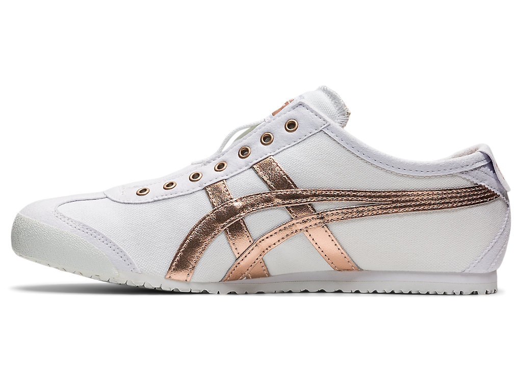 Men's Onitsuka Tiger Mexico 66 Slip-on Mexico 66 White/Rose Gold | 82067PYNF