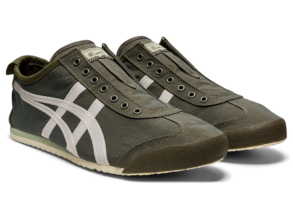 Men's Onitsuka Tiger Mexico 66® Slip-on Mexico 66 Mantle Green/Birch | 45068EXFZ