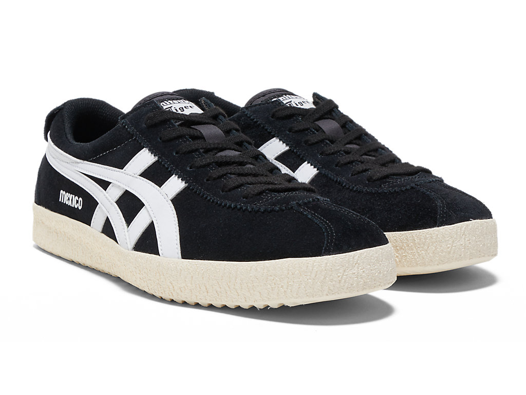 Men's Onitsuka Tiger Mexico Delegation Shoes Black/White | 26547PARG