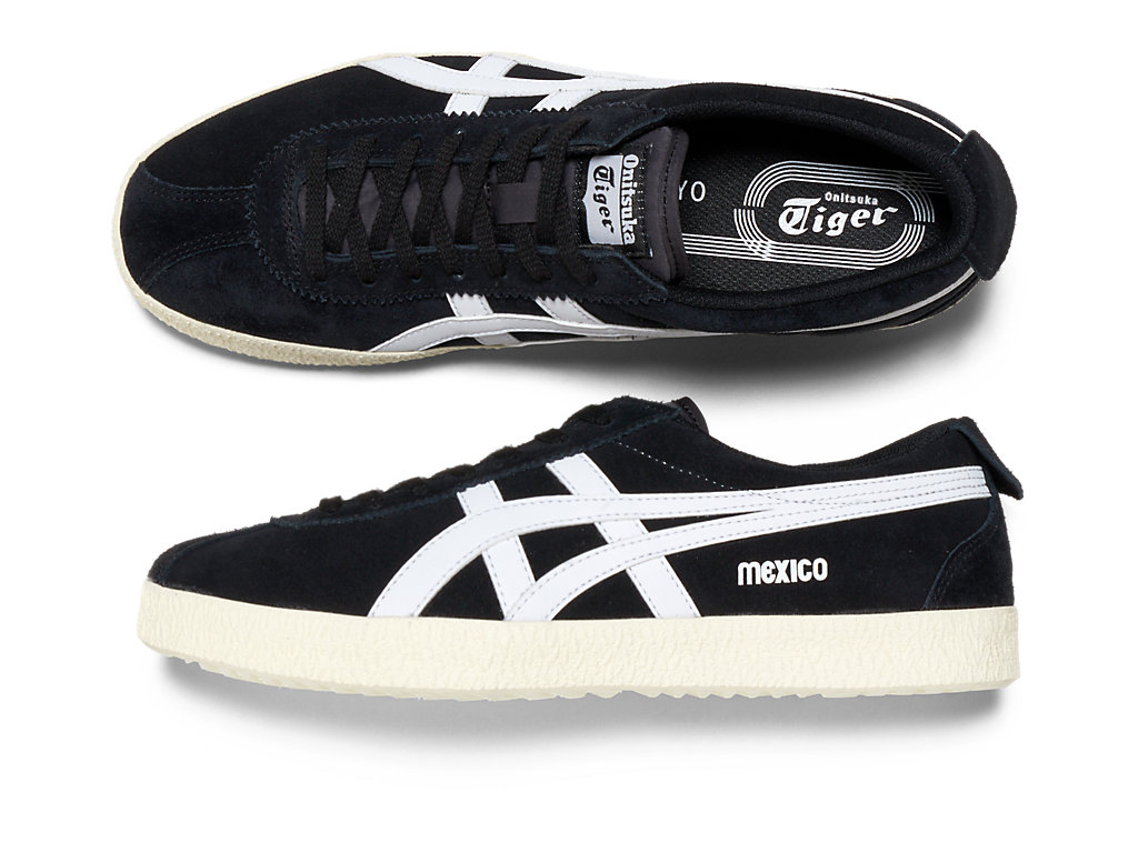 Men's Onitsuka Tiger Mexico Delegation Shoes Black/White | 26547PARG