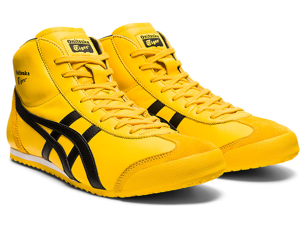 Men's Onitsuka Tiger Mexico Mid Runner Shoes Tai Chi Yellow/Black | 42806QUAK