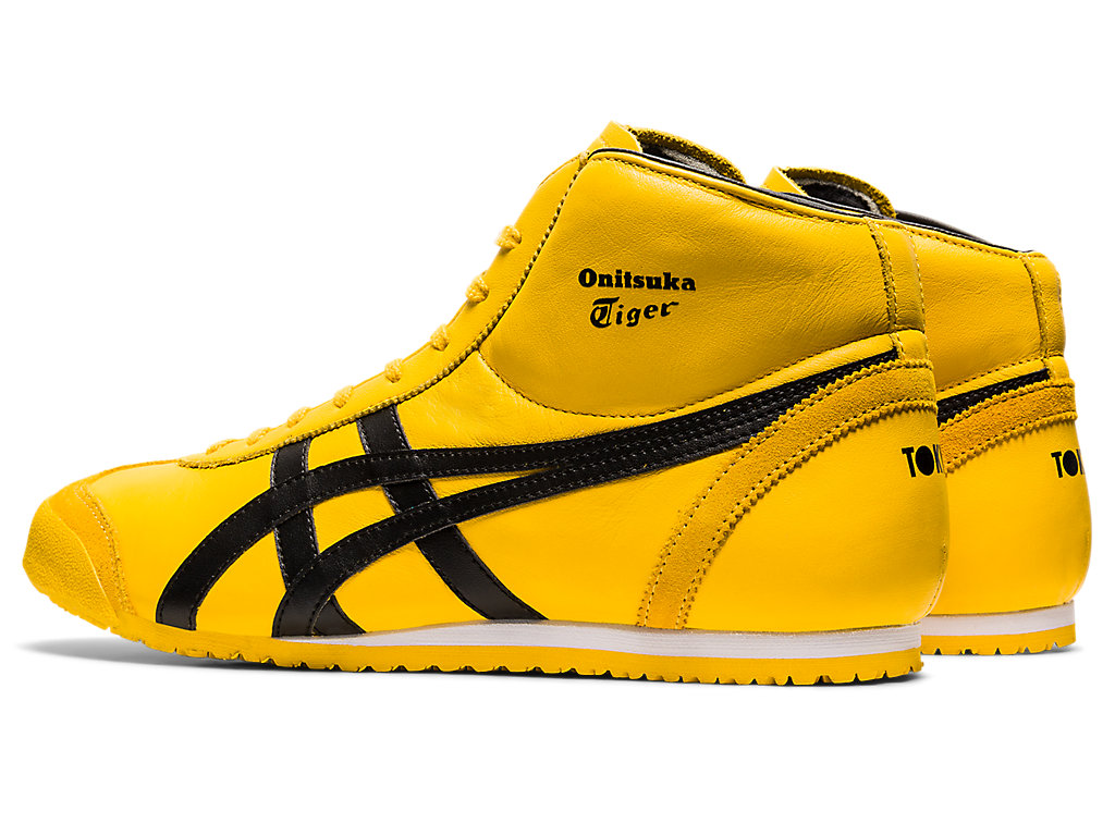 Men's Onitsuka Tiger Mexico Mid Runner Shoes Tai Chi Yellow/Black | 42806QUAK