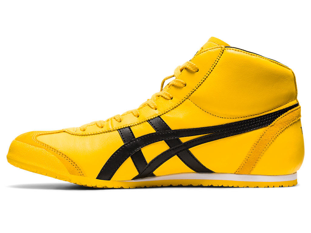 Men's Onitsuka Tiger Mexico Mid Runner Shoes Tai Chi Yellow/Black | 42806QUAK