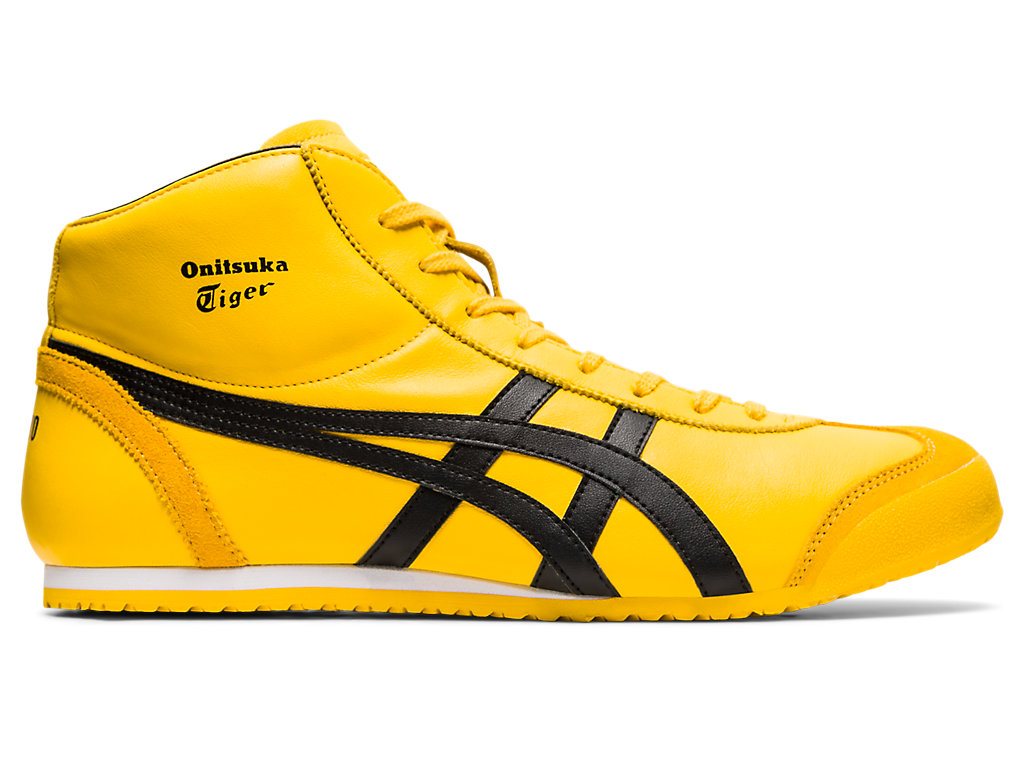 Men\'s Onitsuka Tiger Mexico Mid Runner Shoes Tai Chi Yellow/Black | 42806QUAK