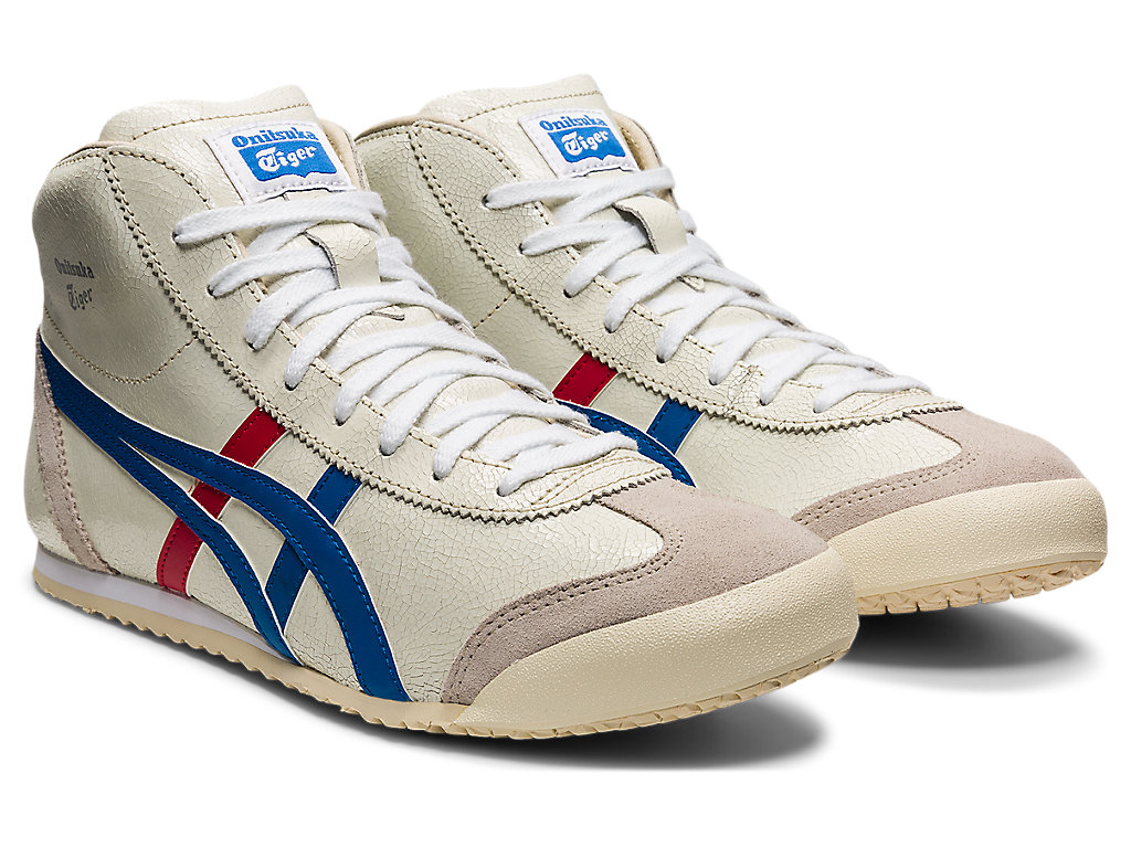 Men's Onitsuka Tiger Mexico Mid-runner Shoes White/Blue | 14632SRHL