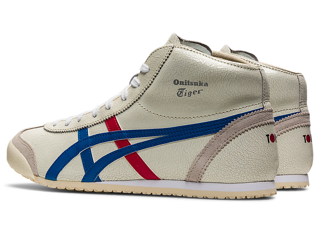 Men's Onitsuka Tiger Mexico Mid-runner Shoes White/Blue | 14632SRHL