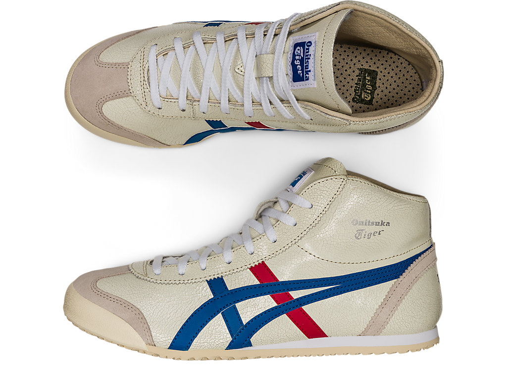 Men's Onitsuka Tiger Mexico Mid-runner Shoes White/Blue | 14632SRHL