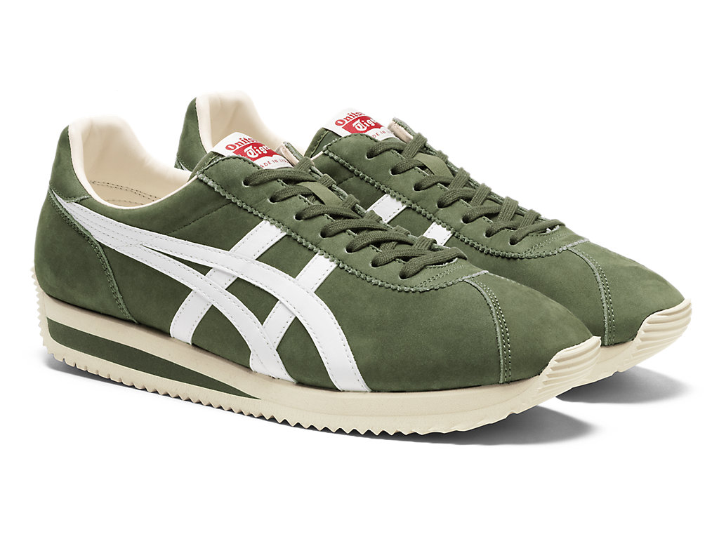 Men's Onitsuka Tiger Moal 77 Nm Shoes Bronze Green/White | 30524ELUD