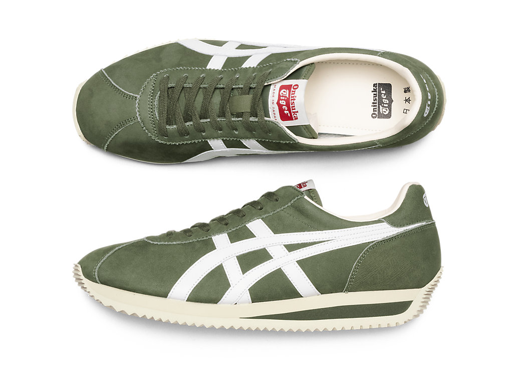 Men's Onitsuka Tiger Moal 77 Nm Shoes Bronze Green/White | 30524ELUD