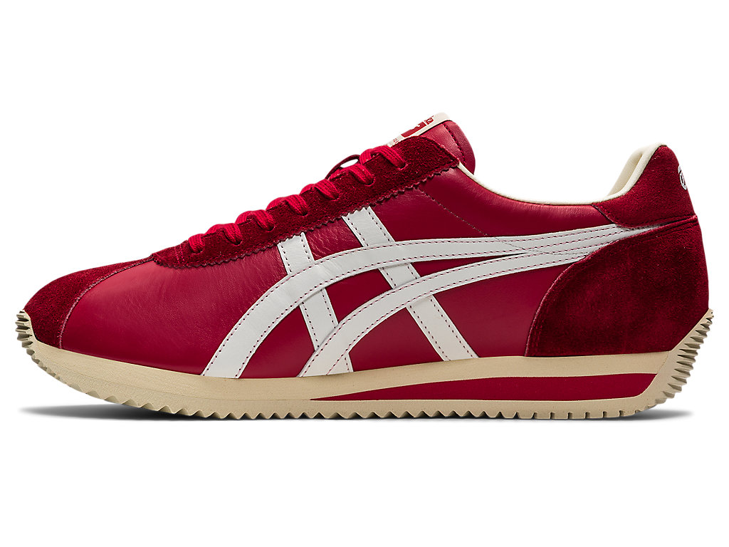 Men's Onitsuka Tiger Moal 77 Nm Shoes Classic Red/White | 65283AQTD