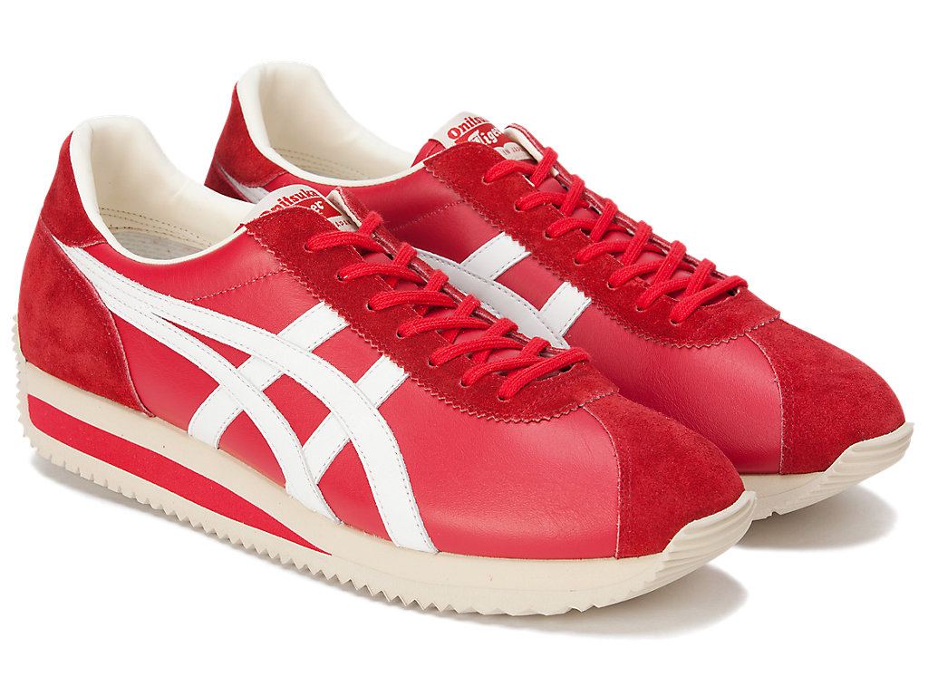 Men's Onitsuka Tiger Moal 77 Nm Shoes Classic Red/White | 65283AQTD