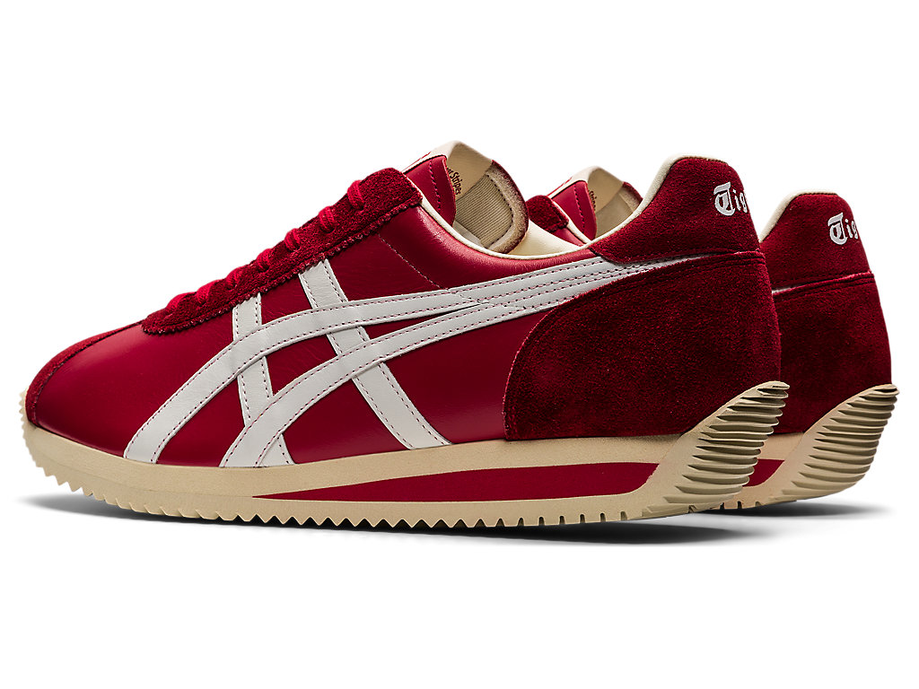 Men's Onitsuka Tiger Moal 77 Nm Shoes Classic Red/White | 65283AQTD