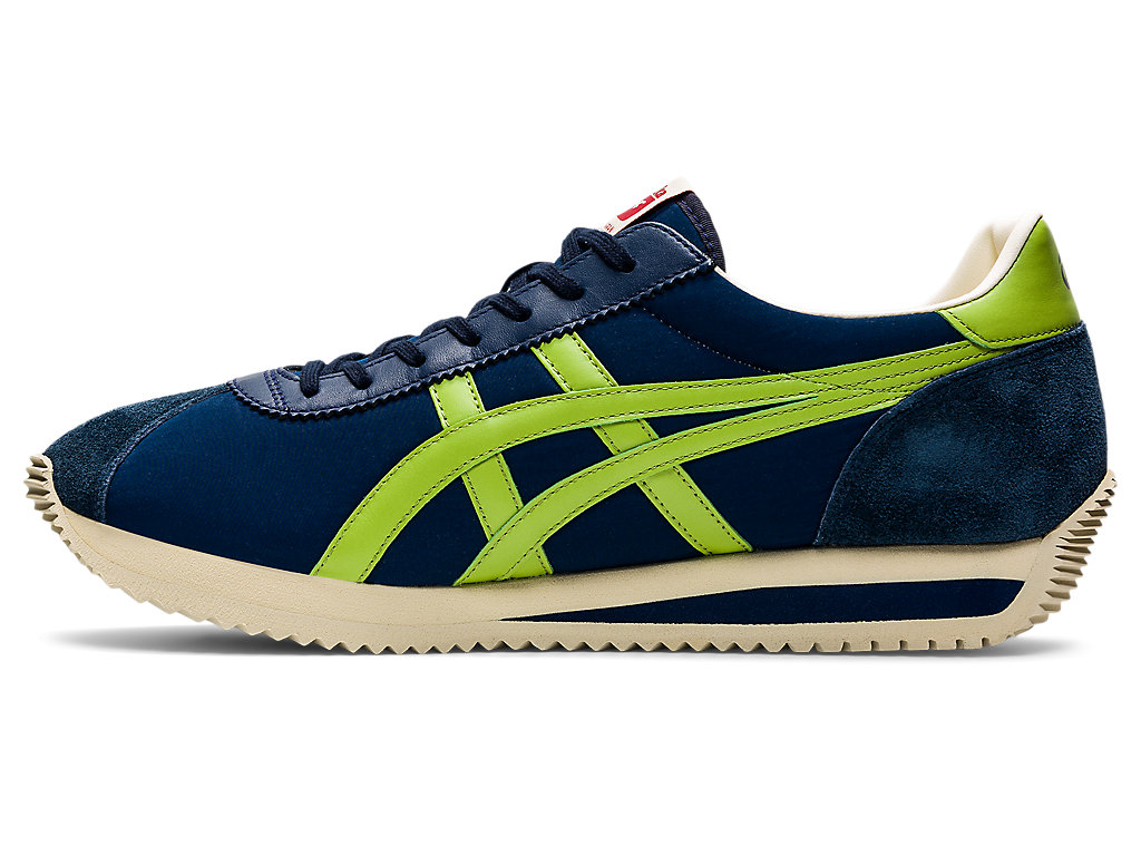 Men's Onitsuka Tiger Moal 77 Nm Shoes Peacoat/Neon Lime | 07185VROB