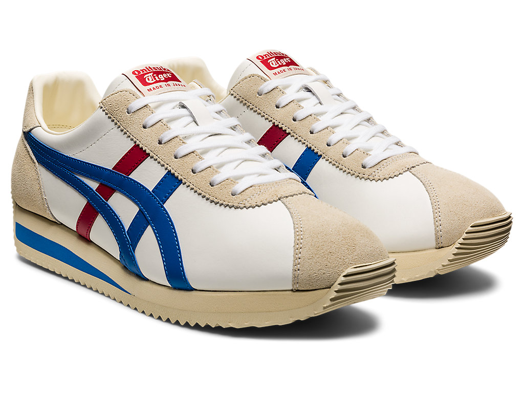 Men's Onitsuka Tiger Moal 77 Nm Shoes White/Directoire Blue | 82746IWDO