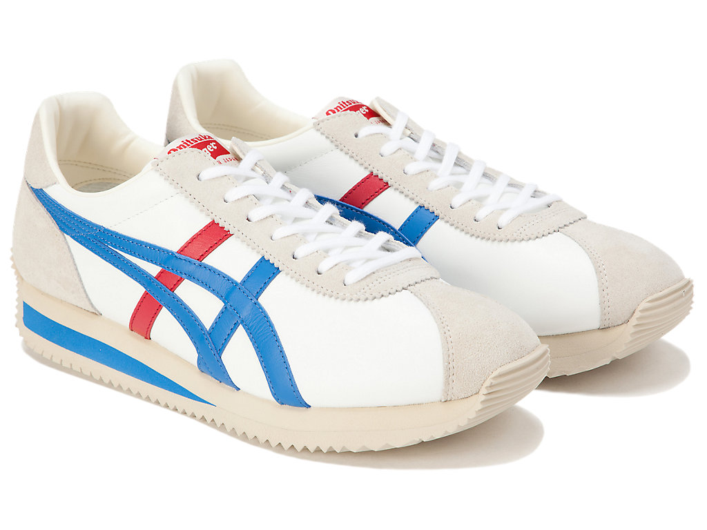 Men's Onitsuka Tiger Moal 77 Nm Shoes White/Directoire Blue | 82746IWDO