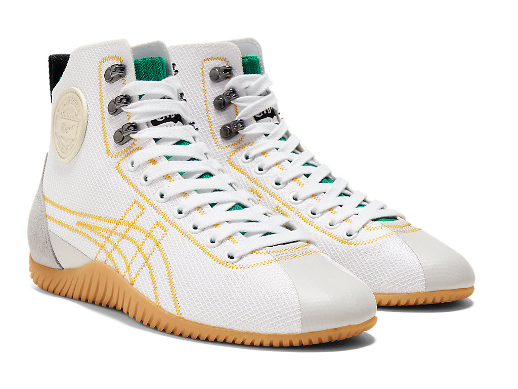 Men's Onitsuka Tiger Sclaw Mt Shoes White/Tiger Yellow | 10579HREO