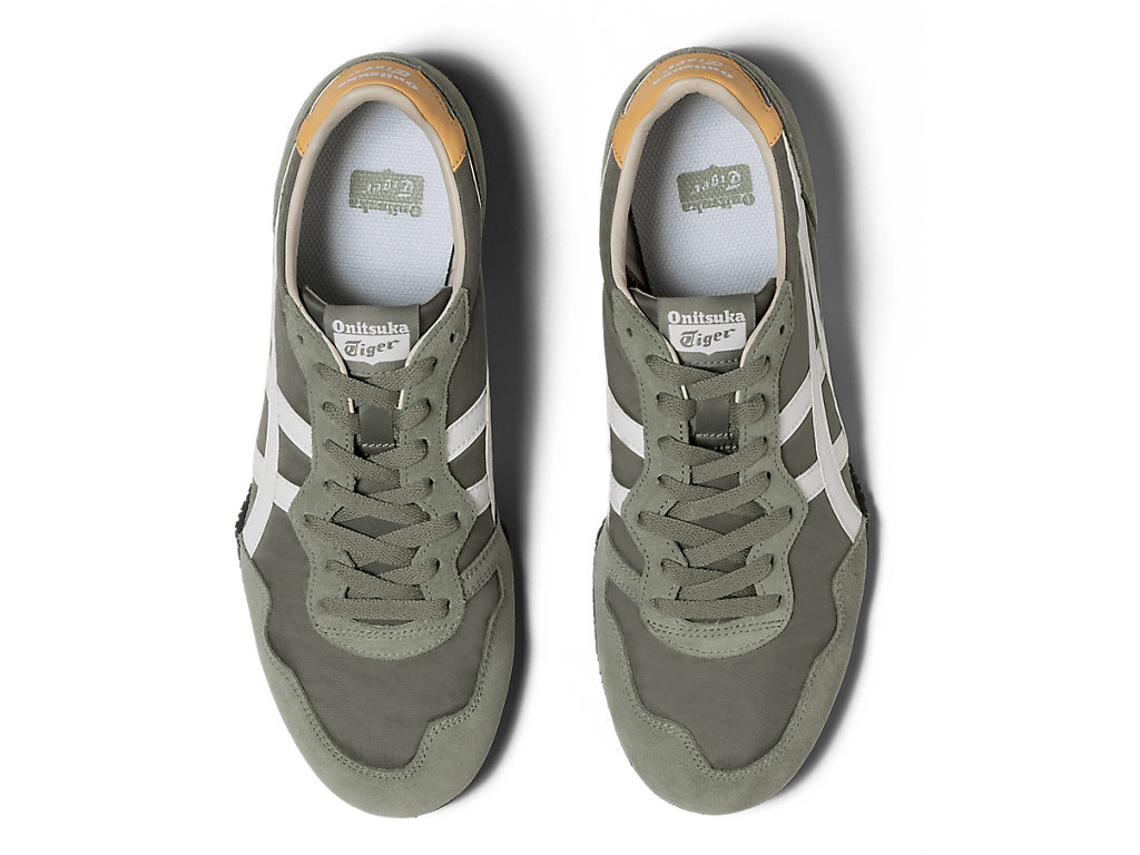 Men's Onitsuka Tiger Serrano Shoes Burnt Olive/White | 17420IPGF