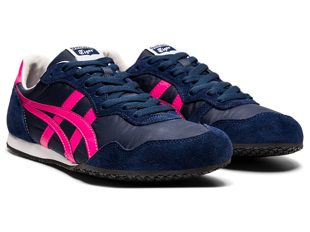 Men's Onitsuka Tiger Serrano Shoes Midnight/Dragon Fruit | 51962HBGO