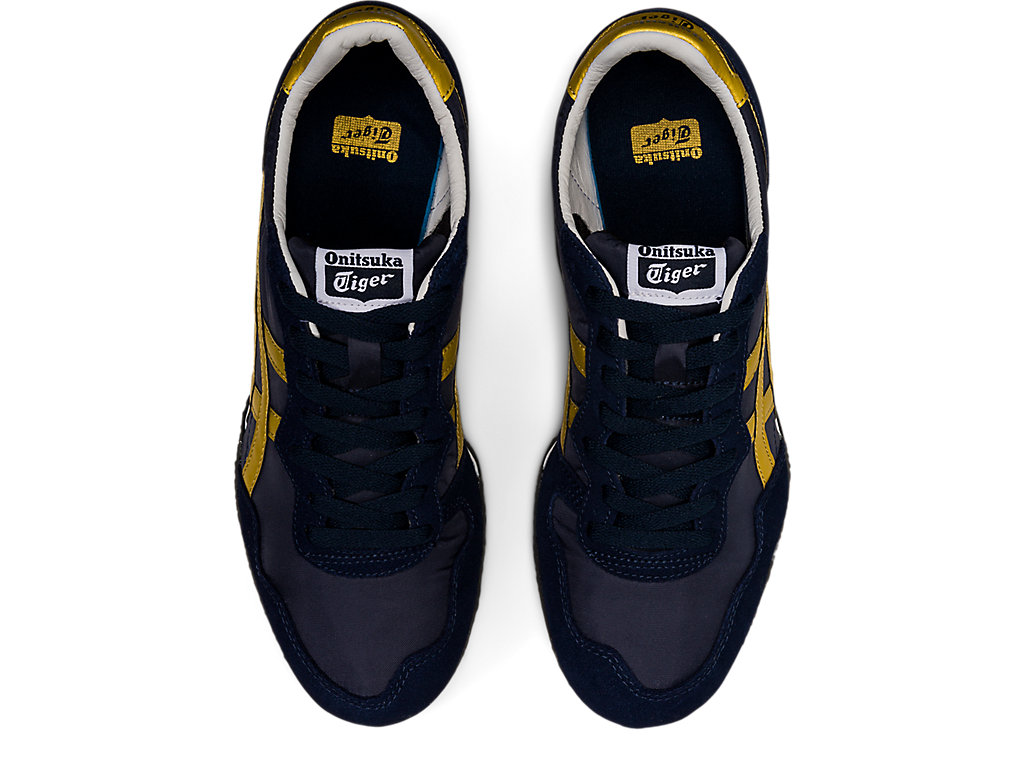 Men's Onitsuka Tiger Serrano Shoes Midnight/Pure Gold | 94521IXEU