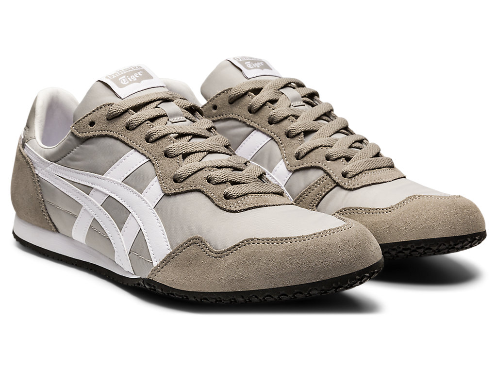 Men's Onitsuka Tiger Serrano Shoes Oyster Grey/White | 84956FDKL