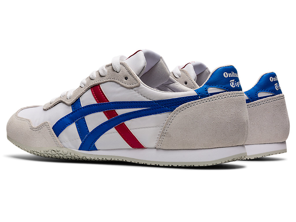 Men's Onitsuka Tiger Serrano Shoes White/Directoire Blue | 46207DLVK