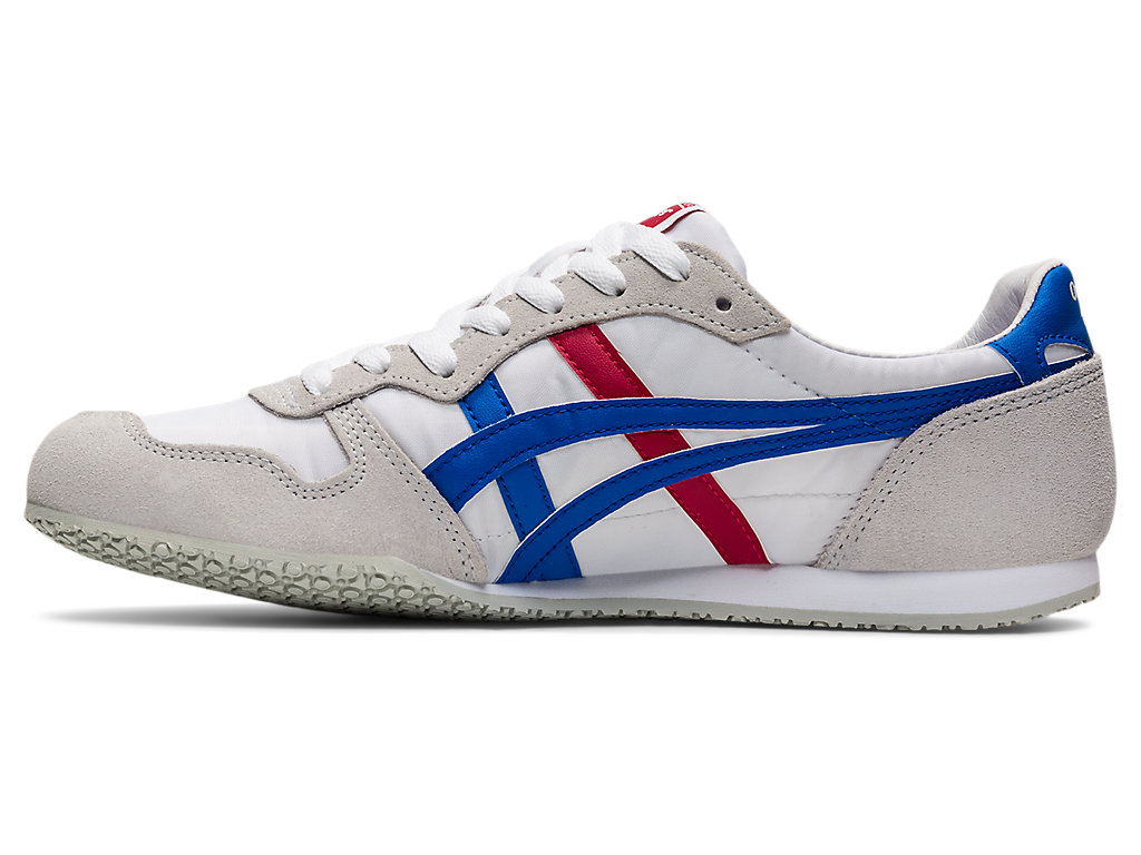 Men's Onitsuka Tiger Serrano Shoes White/Directoire Blue | 46207DLVK