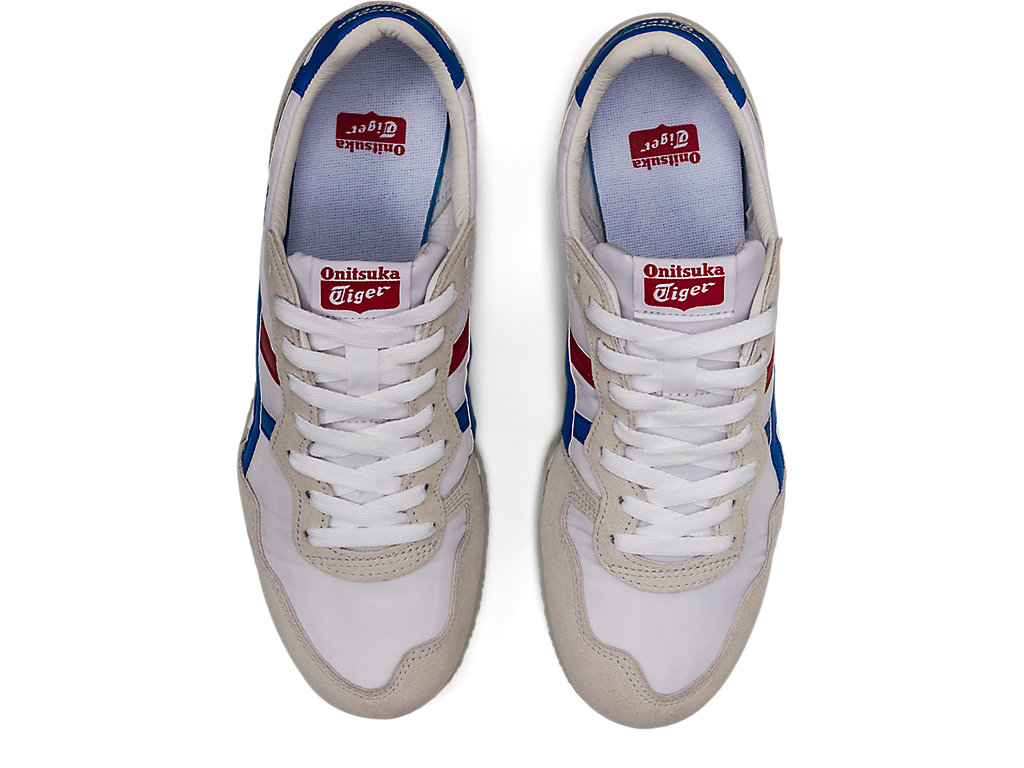 Men's Onitsuka Tiger Serrano Shoes White/Directoire Blue | 46207DLVK