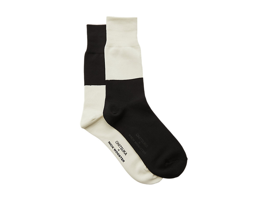 Men's Onitsuka Tiger Socks Clothing Black/Off White | 47150NGIM