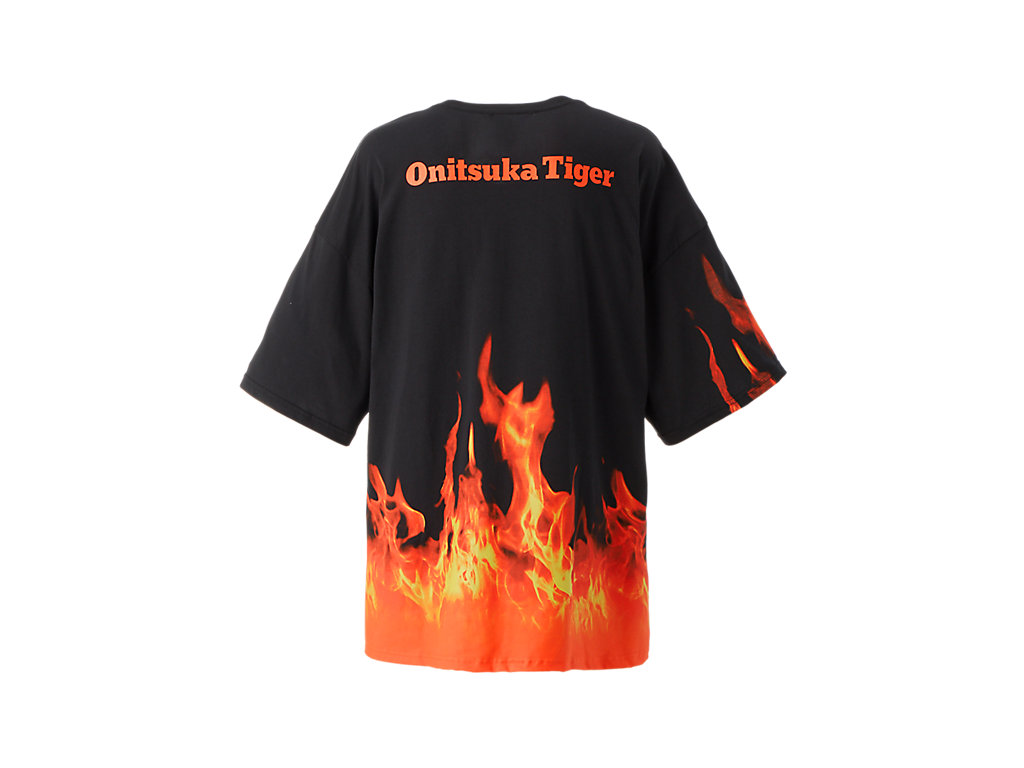 Men's Onitsuka Tiger Ss Graphic Tee Clothing Black/Orange | 25386SANX