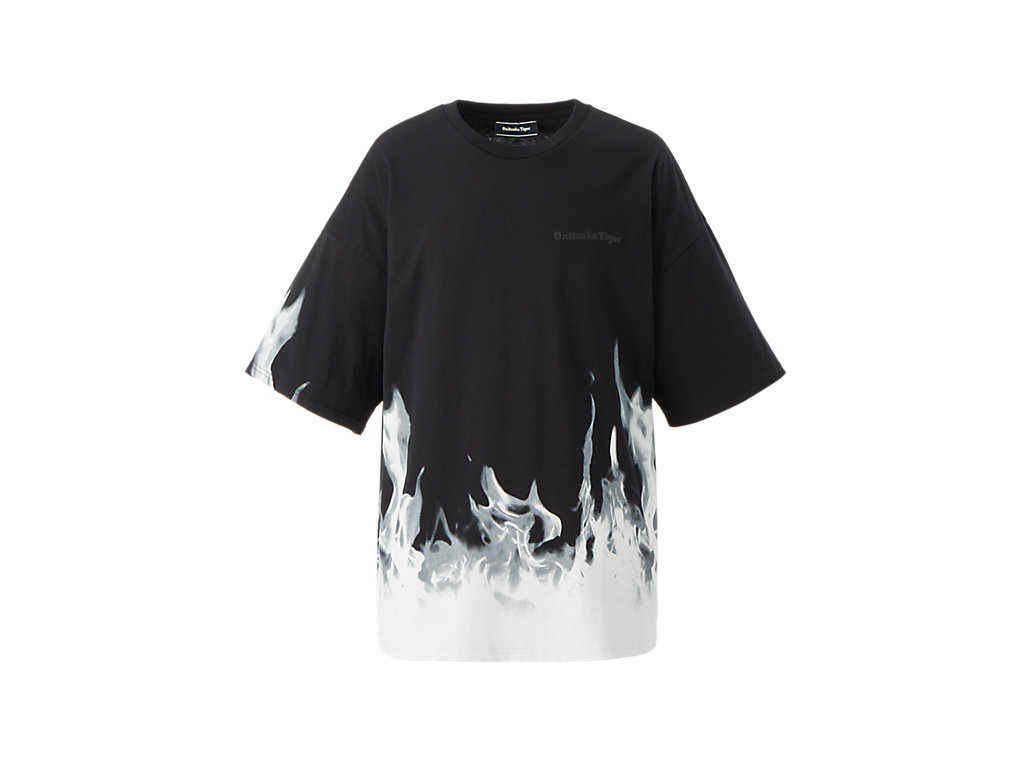 Men\'s Onitsuka Tiger Ss Graphic Tee Clothing Black/Off White | 61298KRZE