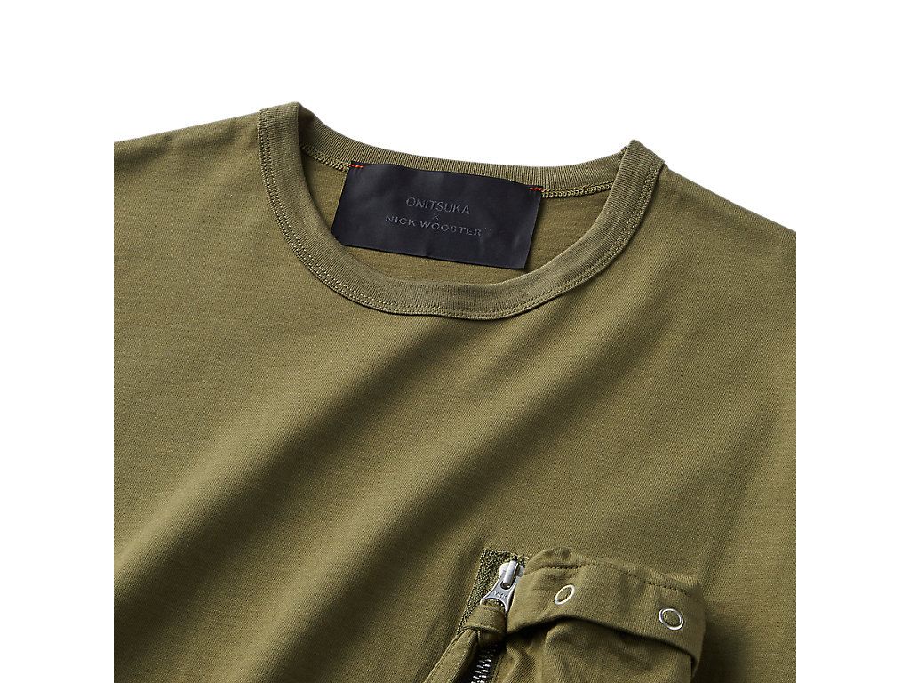 Men's Onitsuka Tiger Ss Tee Clothing Khaki | 52013ZFWJ