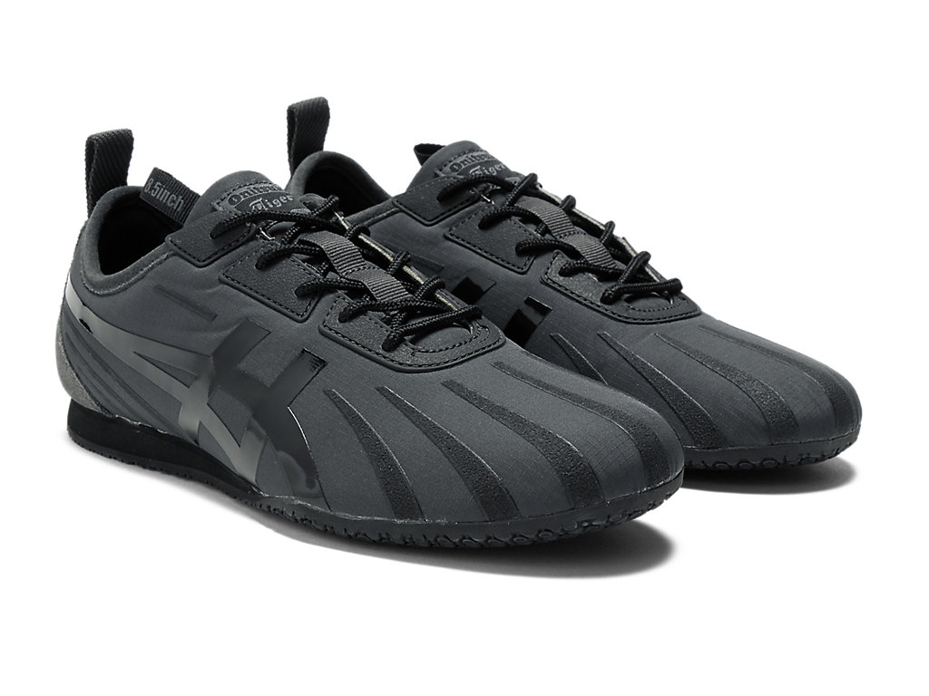 Men's Onitsuka Tiger Tirrack Shoes Graphite Grey/Black | 68059RJHG