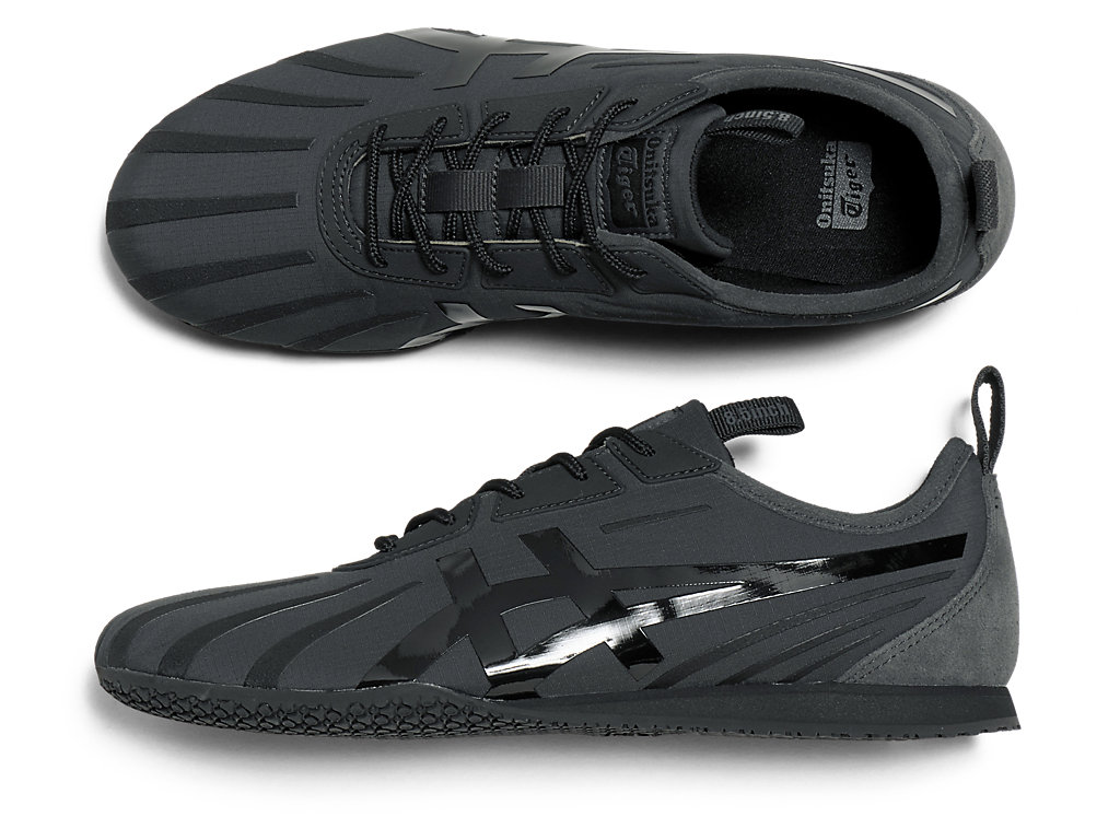 Men's Onitsuka Tiger Tirrack Shoes Graphite Grey/Black | 68059RJHG