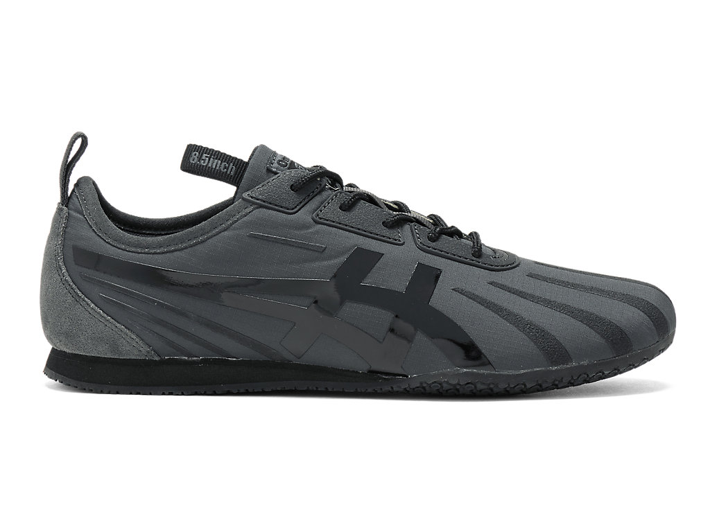 Men\'s Onitsuka Tiger Tirrack Shoes Graphite Grey/Black | 68059RJHG