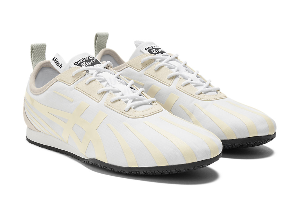 Men's Onitsuka Tiger Tirrack Shoes White/Birch | 80139TLZB