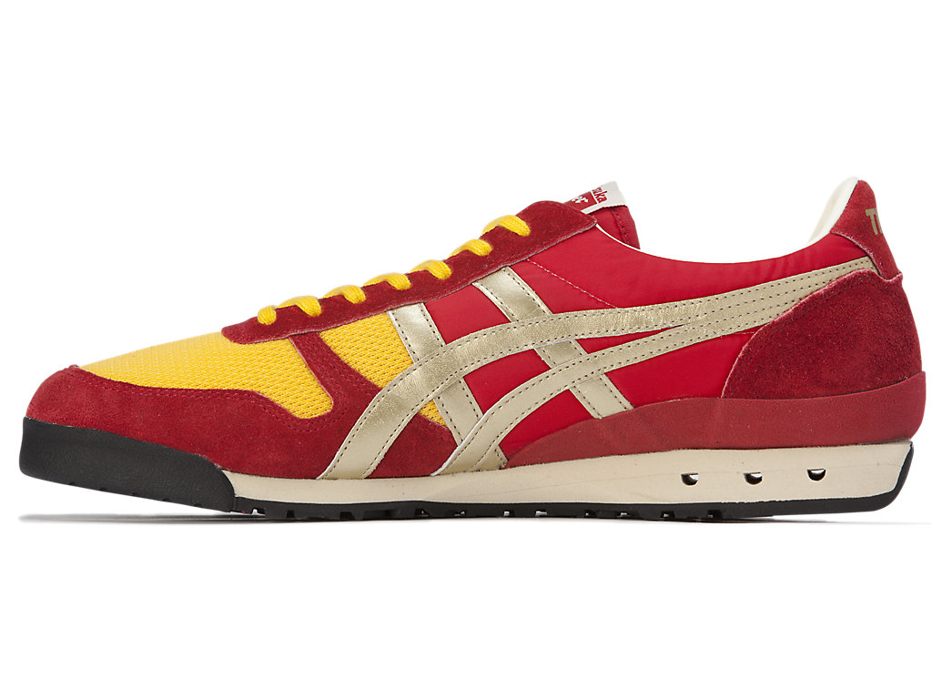 Men's Onitsuka Tiger Ultimate 81® Nm Shoes Classic Red/Pure Gold | 90765GAWQ