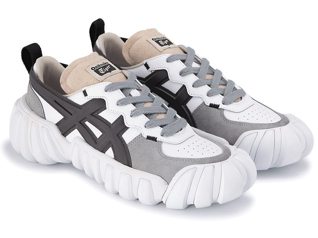 Women's Onitsuka Tiger Dentigre Ls Shoes White/Graphite Grey | 85026NDSB