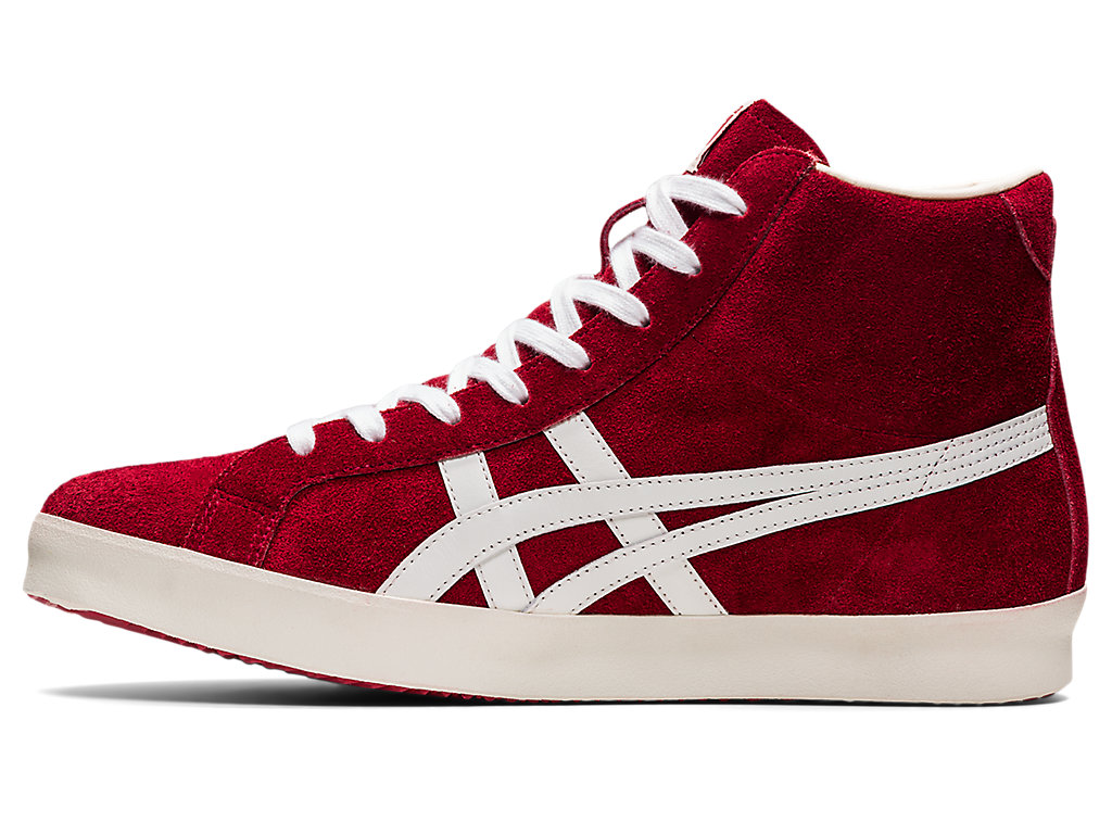 Women's Onitsuka Tiger Fabre Hi Nm Shoes Classic Red/White | 64938DLCR