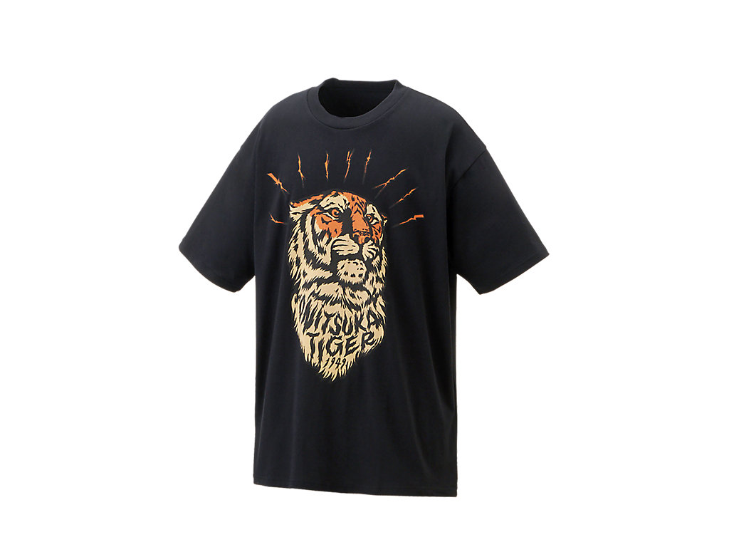 Women's Onitsuka Tiger Graphic Tee Clothing Black | 58203JQPF