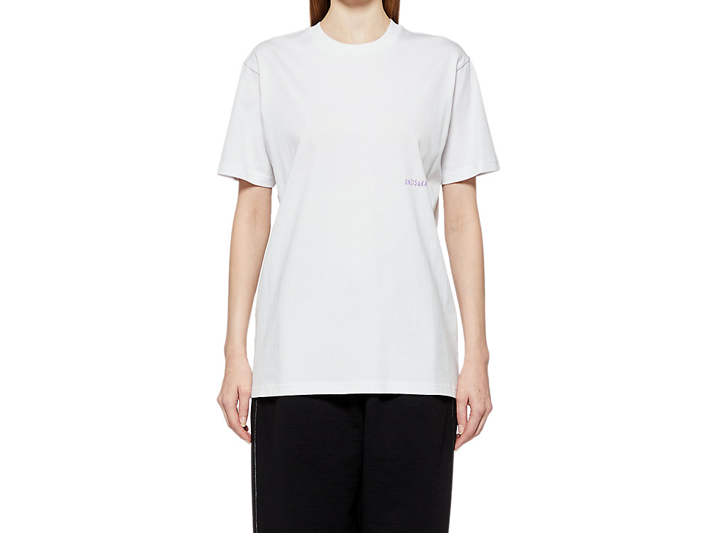 Women's Onitsuka Tiger Graphic Tee Clothing White | 63510UYGP