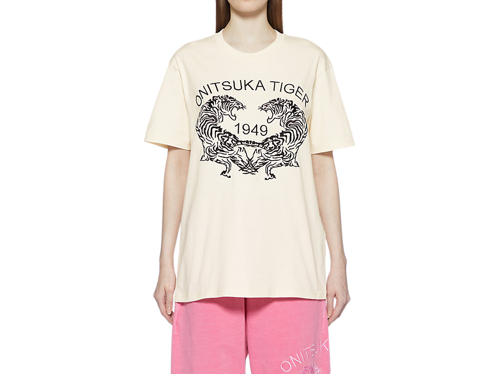 Women\'s Onitsuka Tiger Graphic Tee Clothing White | 96857QNGR